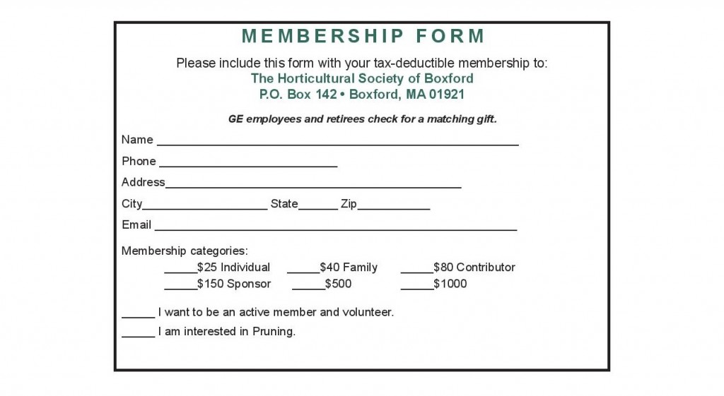 HSB Kelsey Arboretum Membership Form